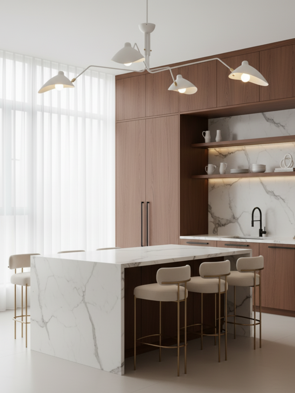 Modern Sculptural Ceiling Light