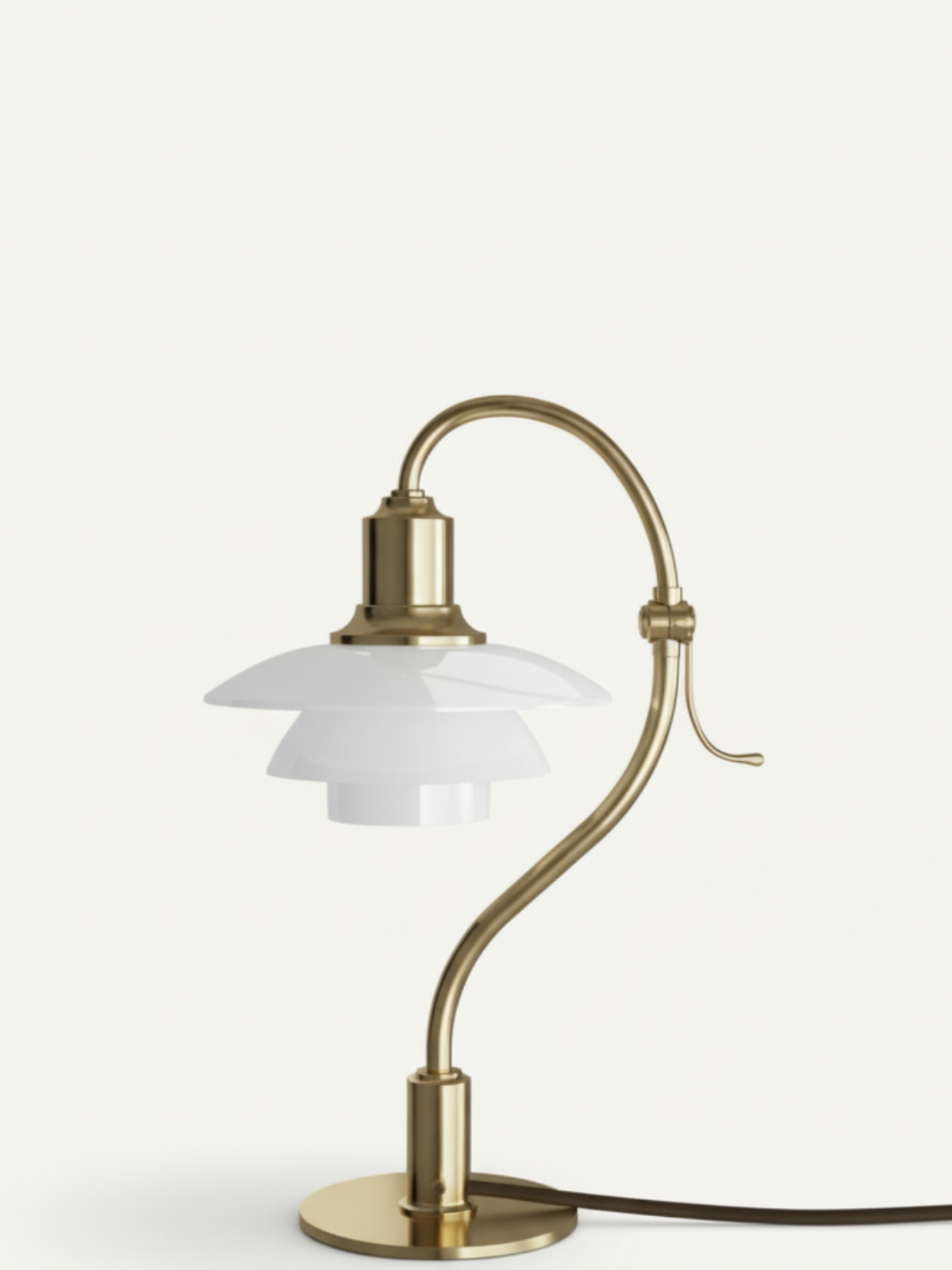 Scandinavian Question Mark Glass Table Lamp