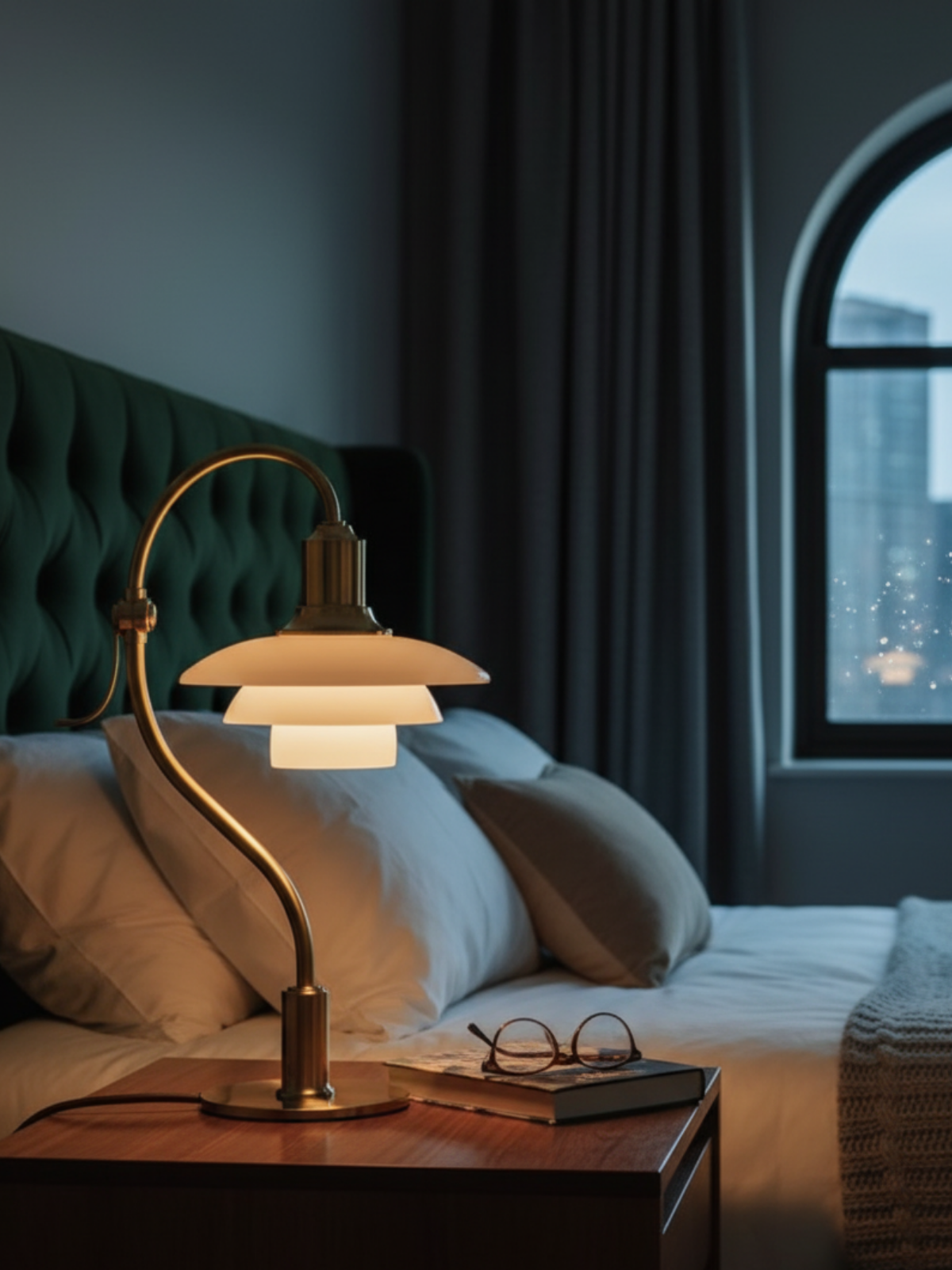 Scandinavian Question Mark Glass Table Lamp