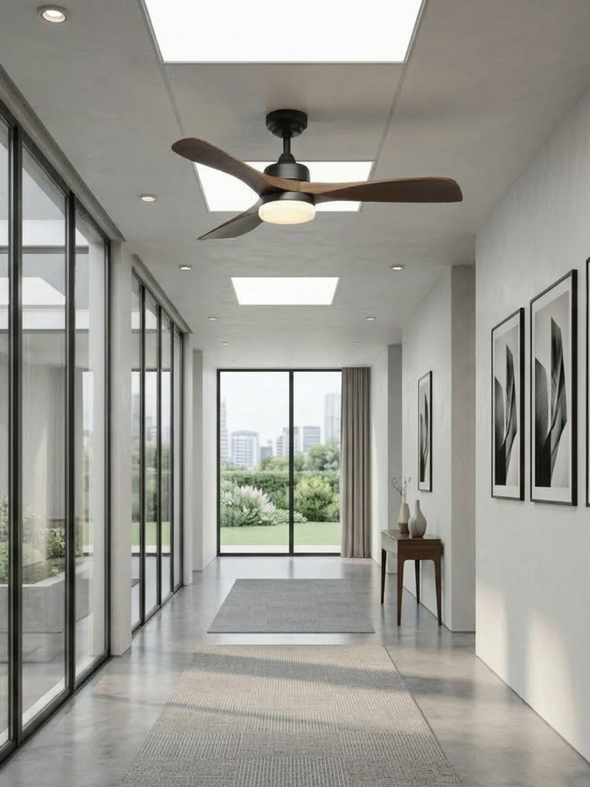 Geloe Wooden Ceiling Fan Light