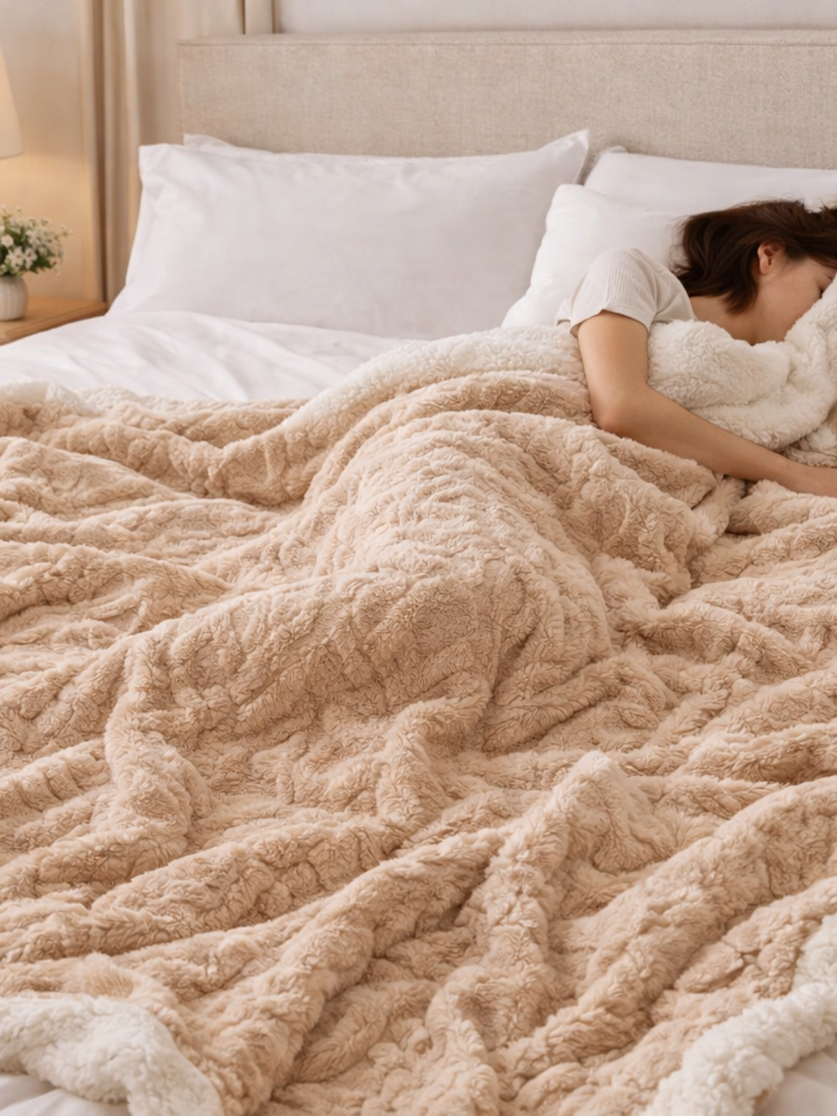 ThermaLuxe Lambswool Blanket – Soft Heavyweight Warmth for Winter