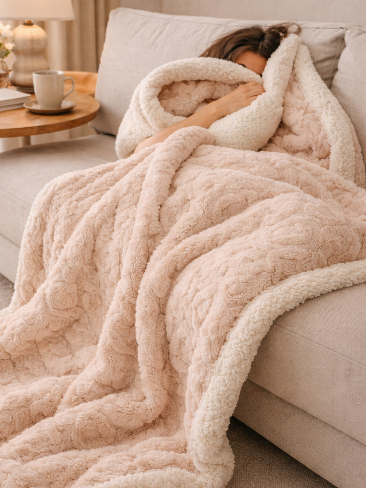 ThermaLuxe Lambswool Blanket – Soft Heavyweight Warmth for Winter