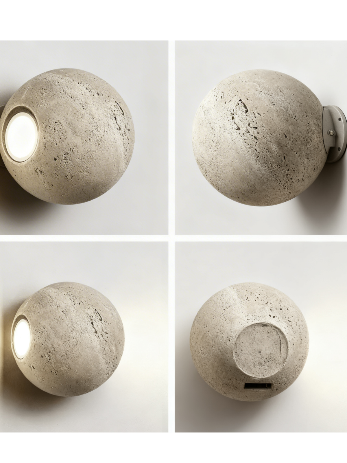 Natural Limestone Wall Lamp