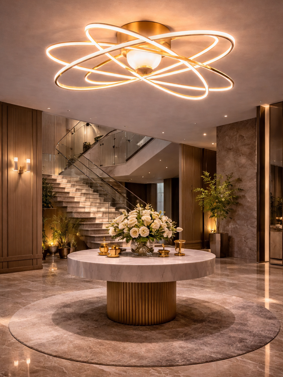 Orbit Ring Ceiling Light – Modern Rotating Halo Fixture
