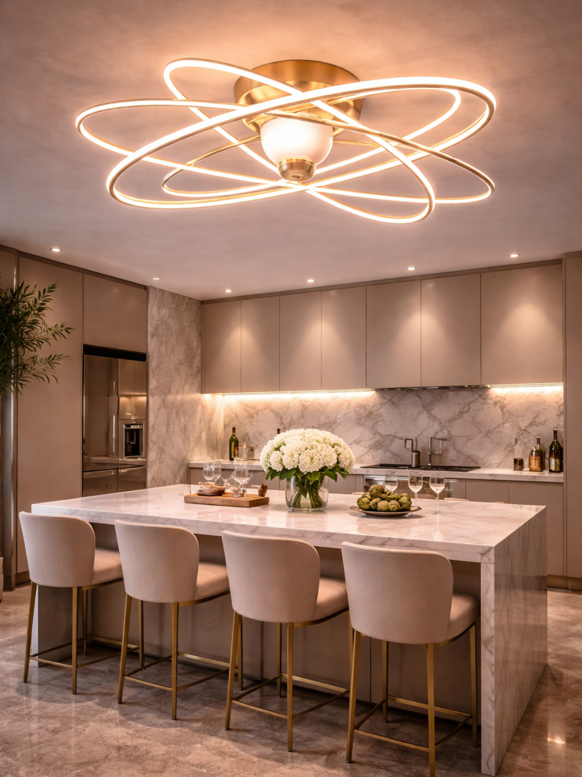 Orbit Ring Ceiling Light – Modern Rotating Halo Fixture