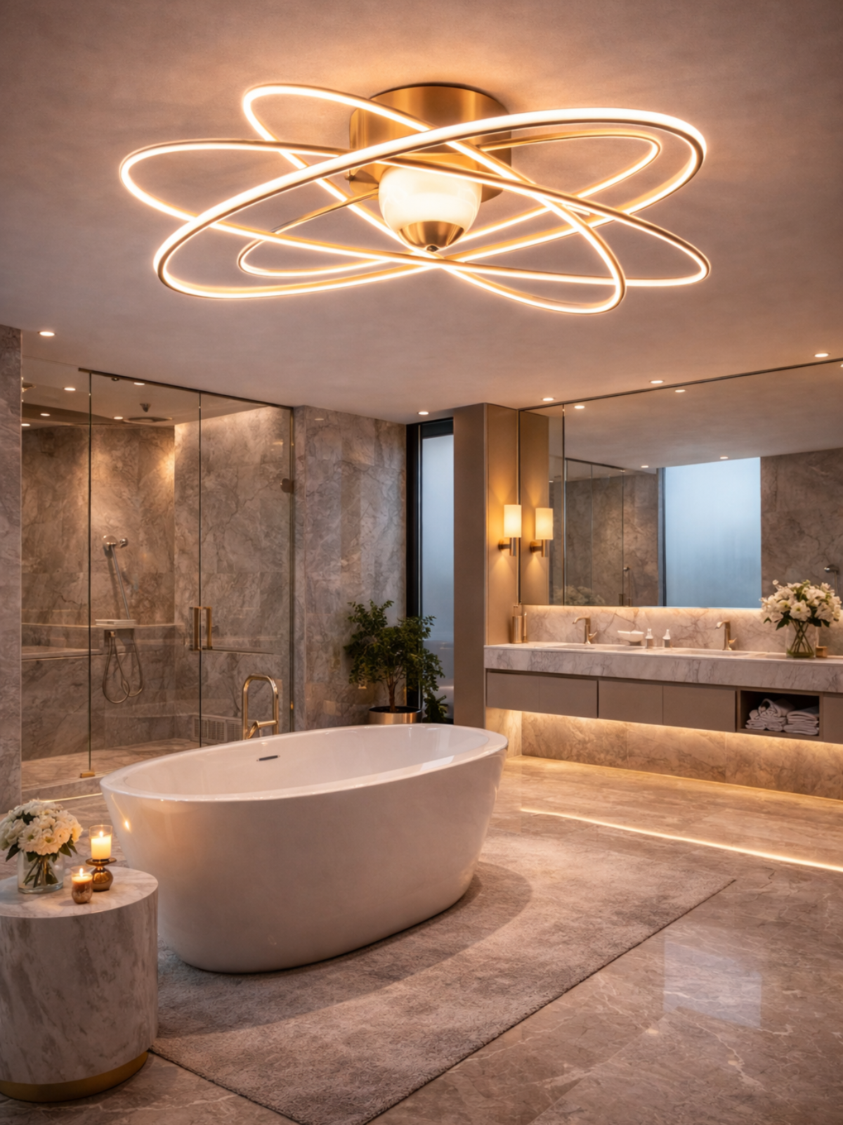 Orbit Ring Ceiling Light – Modern Rotating Halo Fixture