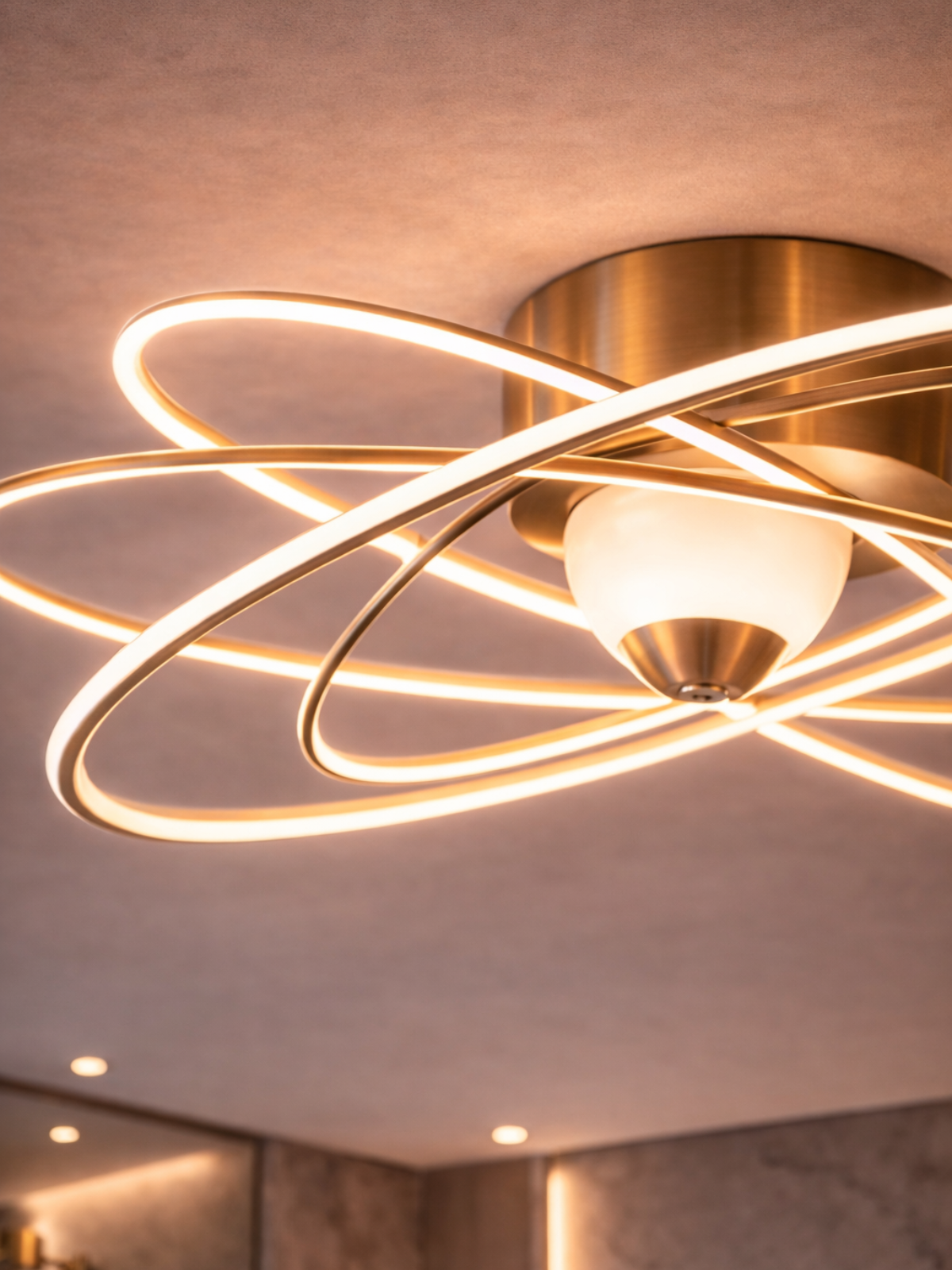 Orbit Ring Ceiling Light – Modern Rotating Halo Fixture