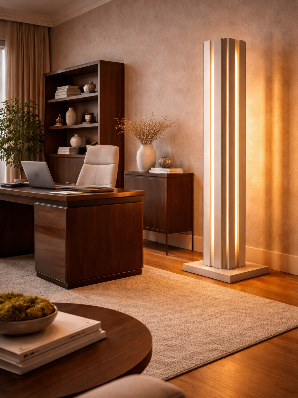 Split Column Light – Architectural Glow Floor Lamp