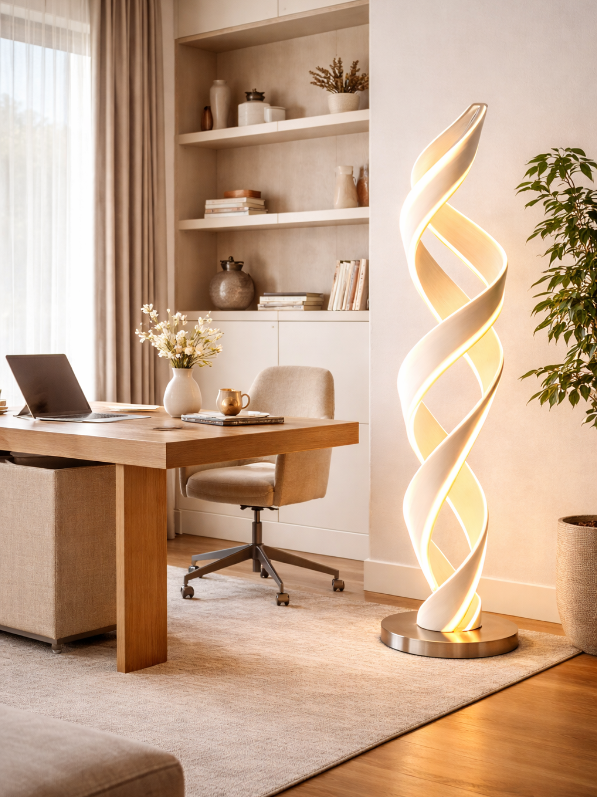 Light Tornado Floor Lamp – Sculptural Spiral Energy Light