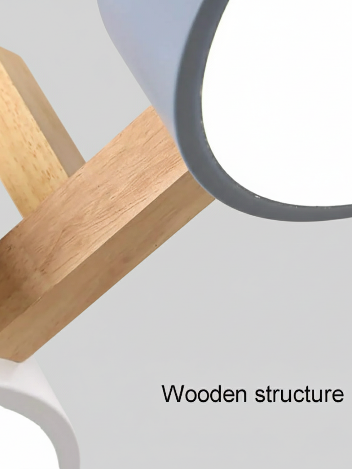 Modern LED Flush Mount Ceiling Light (Wood Accent)