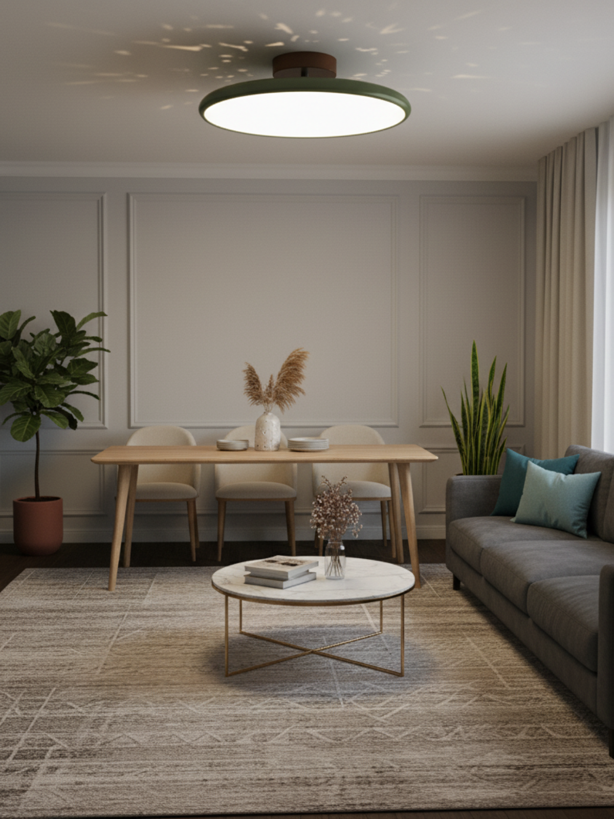 Adjustable LED Ceiling Flush Mount Light Fixture