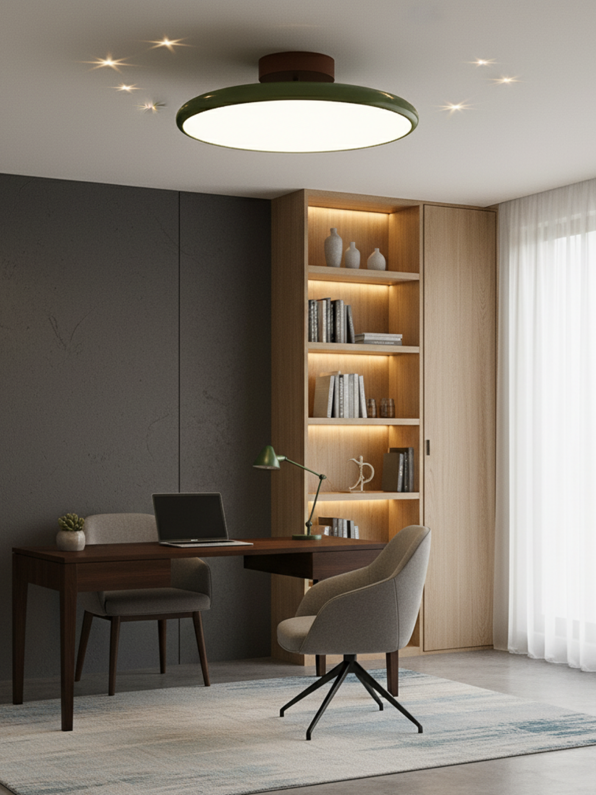 Adjustable LED Ceiling Flush Mount Light Fixture