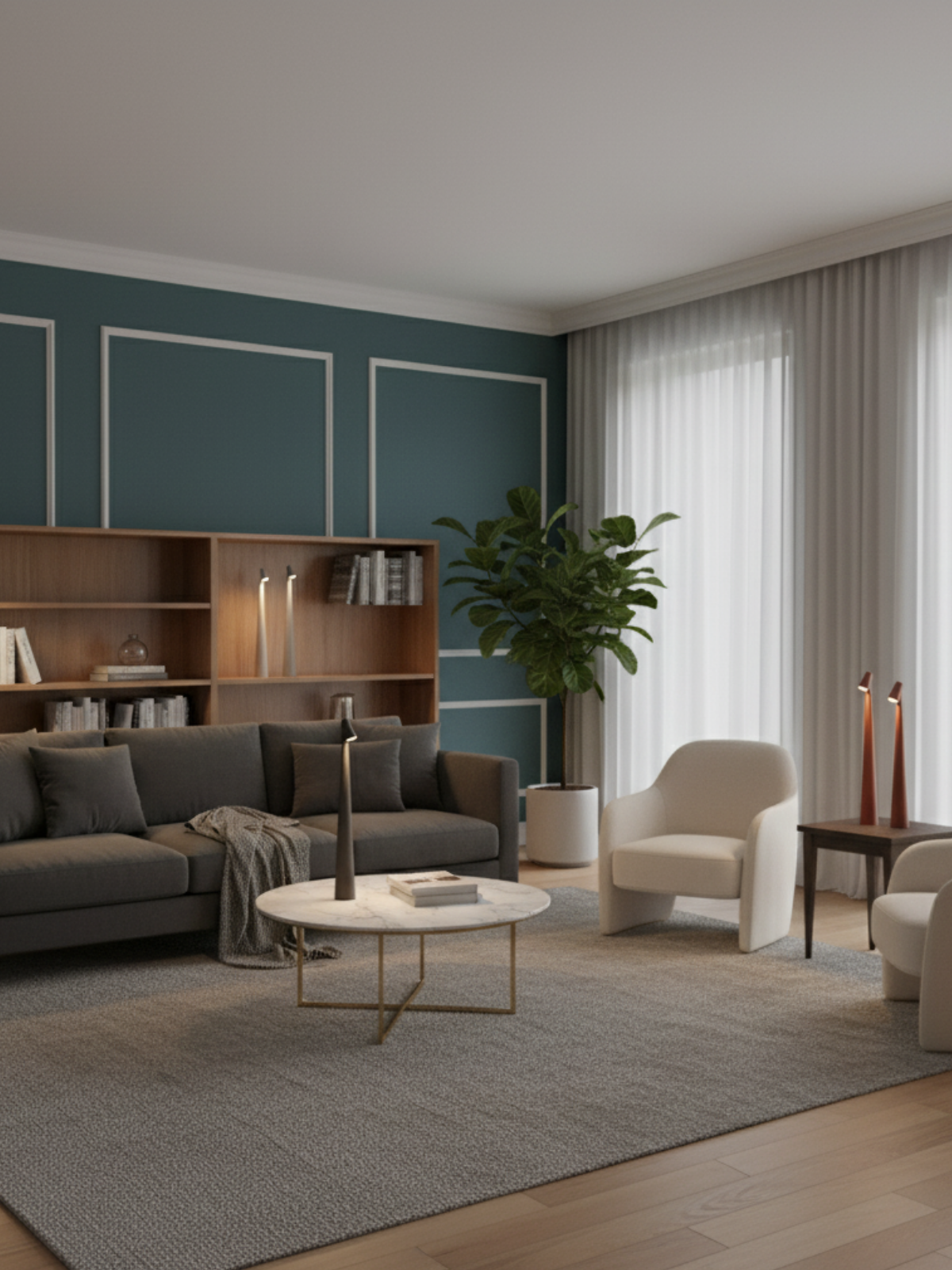 Cordless Table Lamp with LED Light