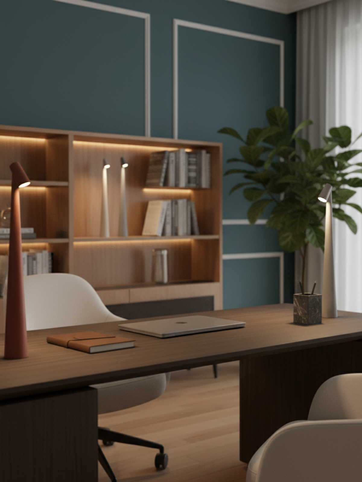 Cordless Table Lamp with LED Light