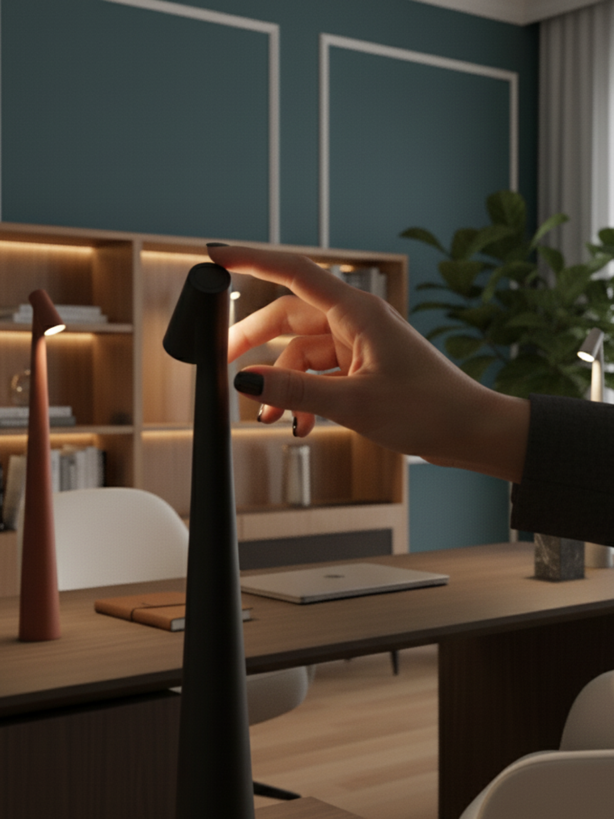 Cordless Table Lamp with LED Light