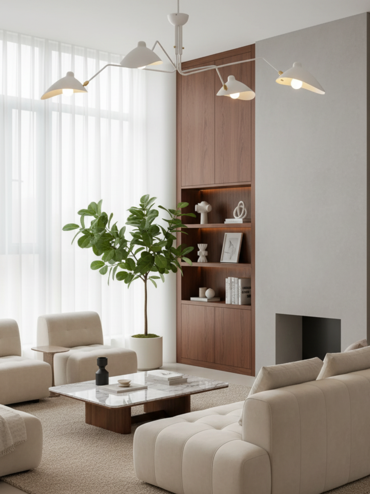 Modern Sculptural Ceiling Light