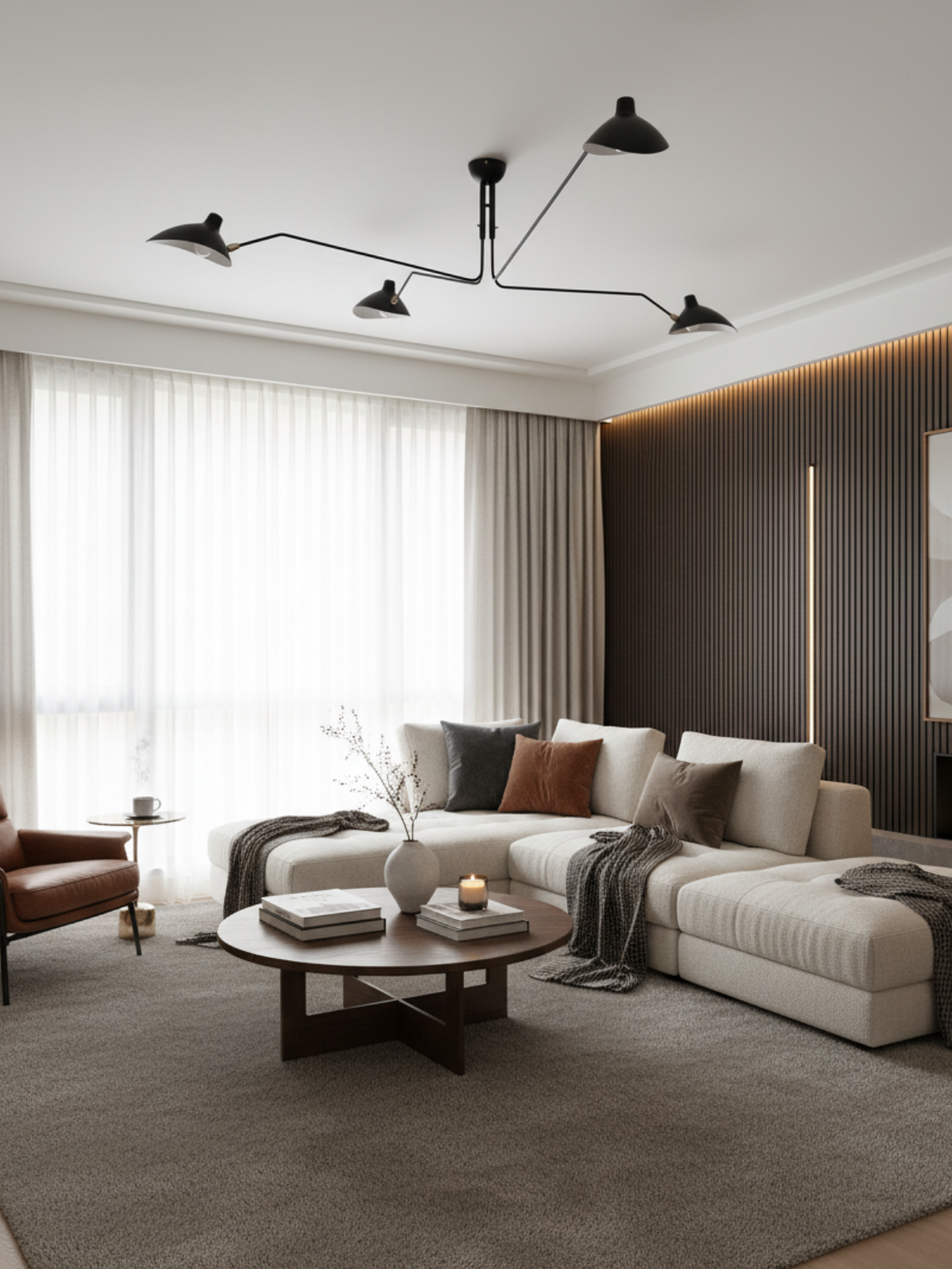 Modern Sculptural Ceiling Light