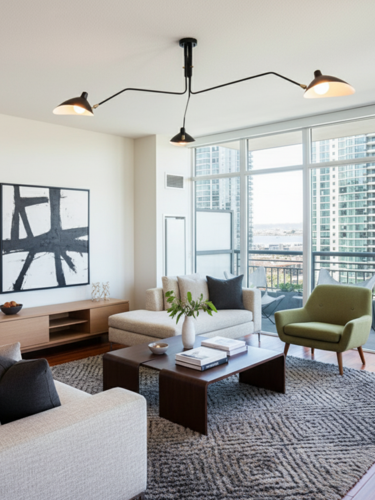 Modern Sculptural Ceiling Light