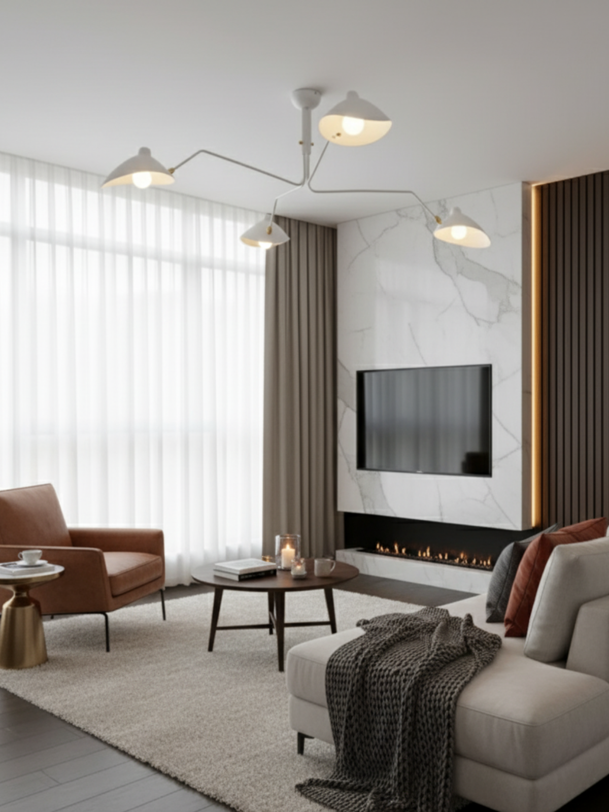 Modern Sculptural Ceiling Light