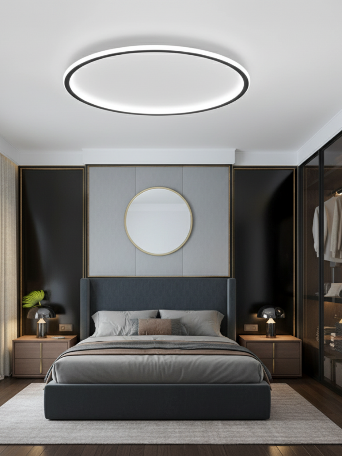 Scandinavian Round Flush Mount Ceiling Light