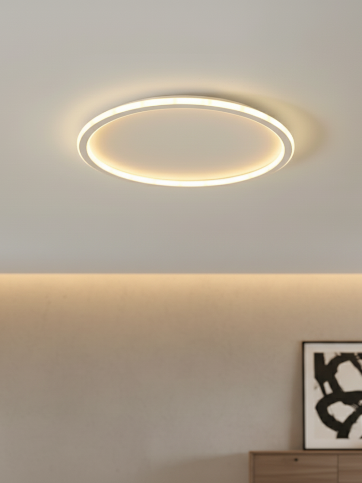 Scandinavian Round Flush Mount Ceiling Light