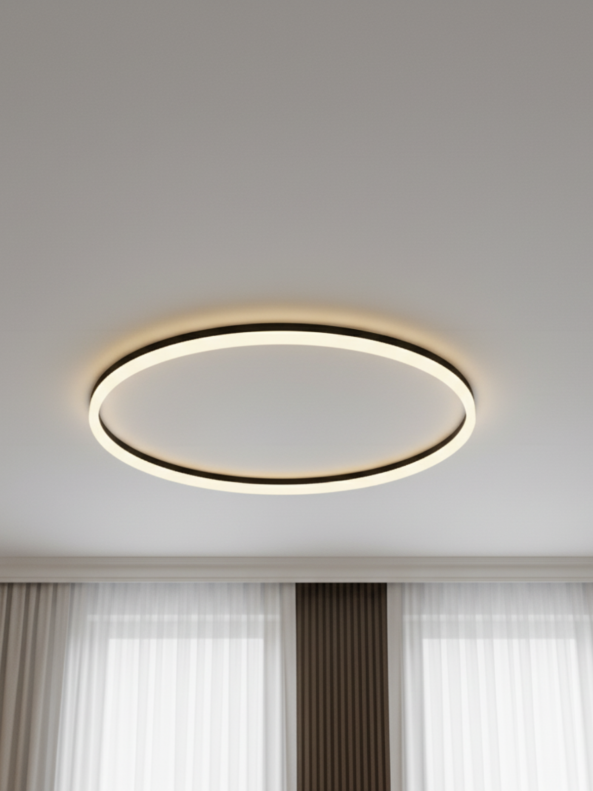 Scandinavian Round Flush Mount Ceiling Light