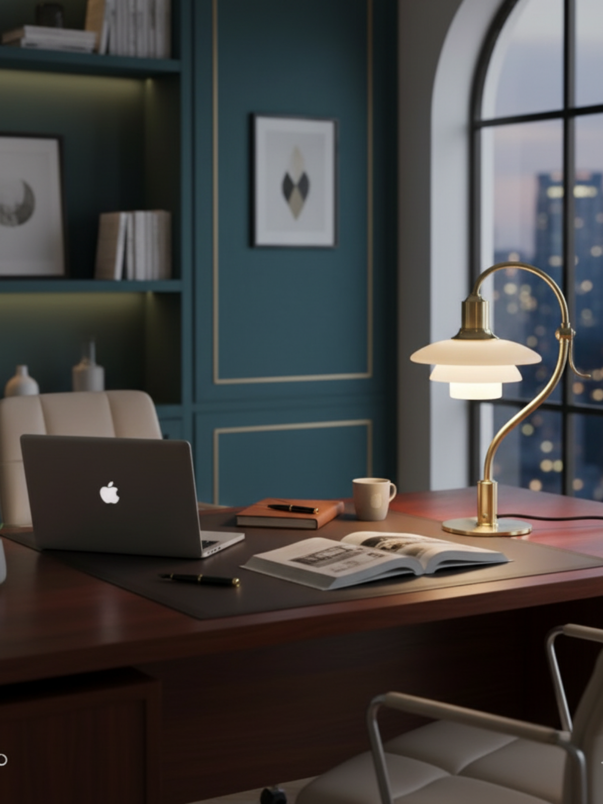 Scandinavian Question Mark Glass Table Lamp