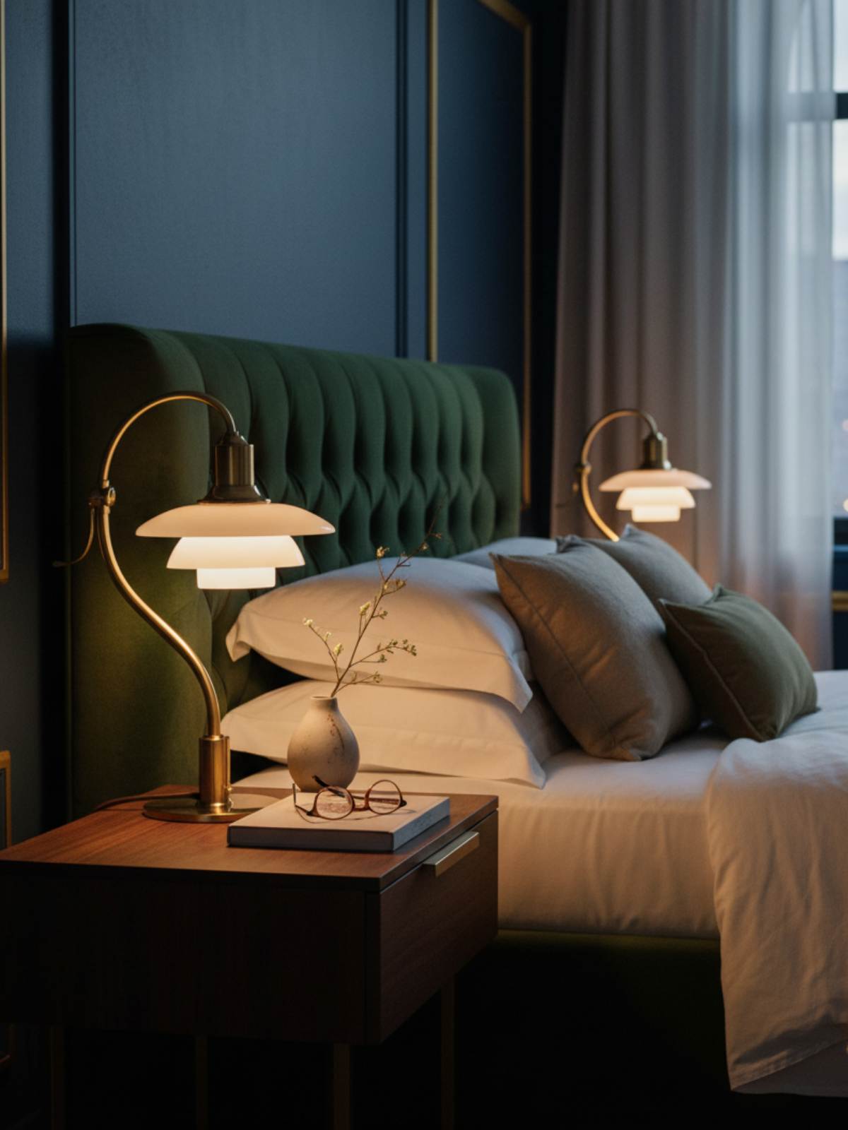 Scandinavian Question Mark Glass Table Lamp