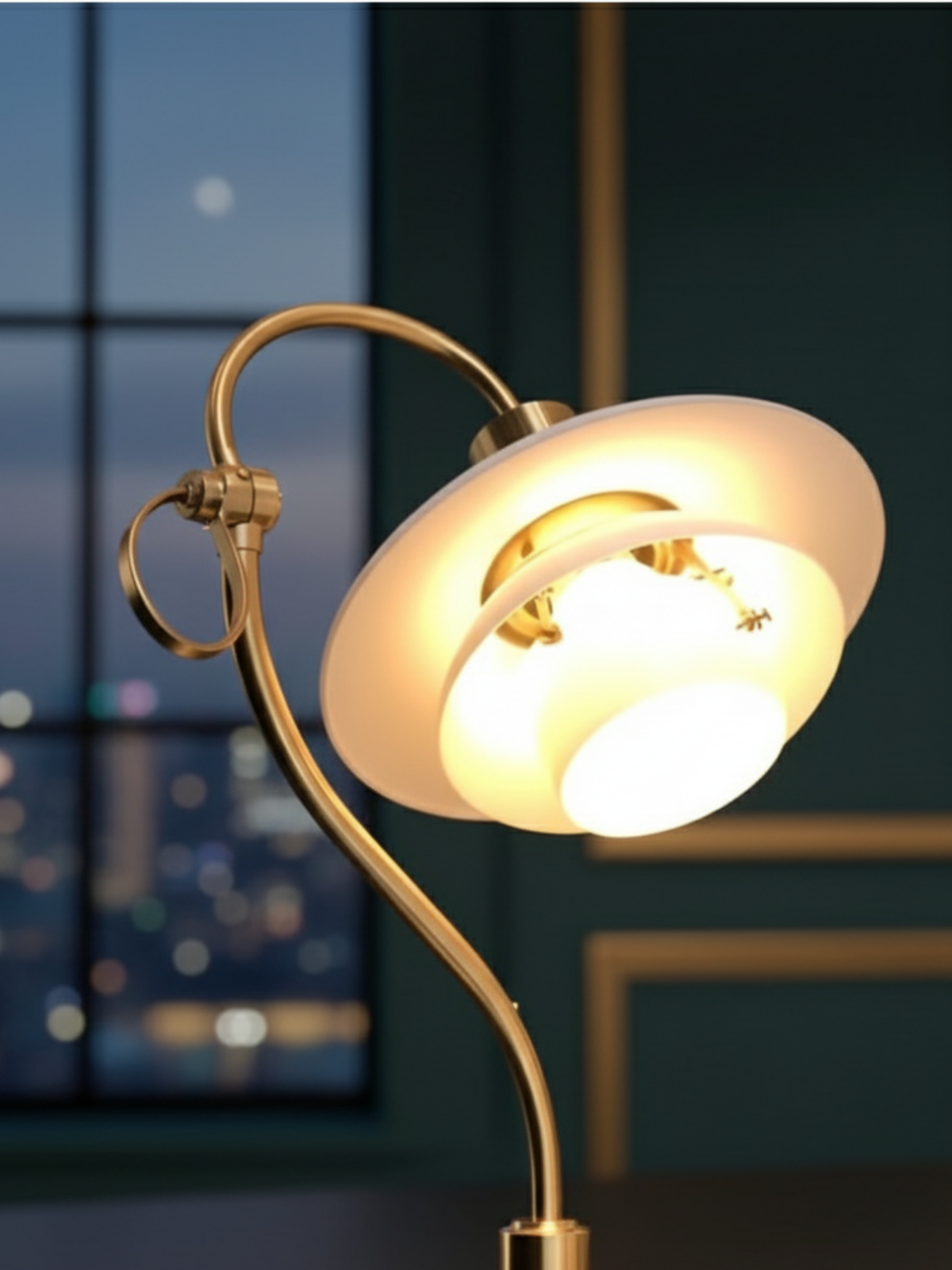 Scandinavian Question Mark Glass Table Lamp