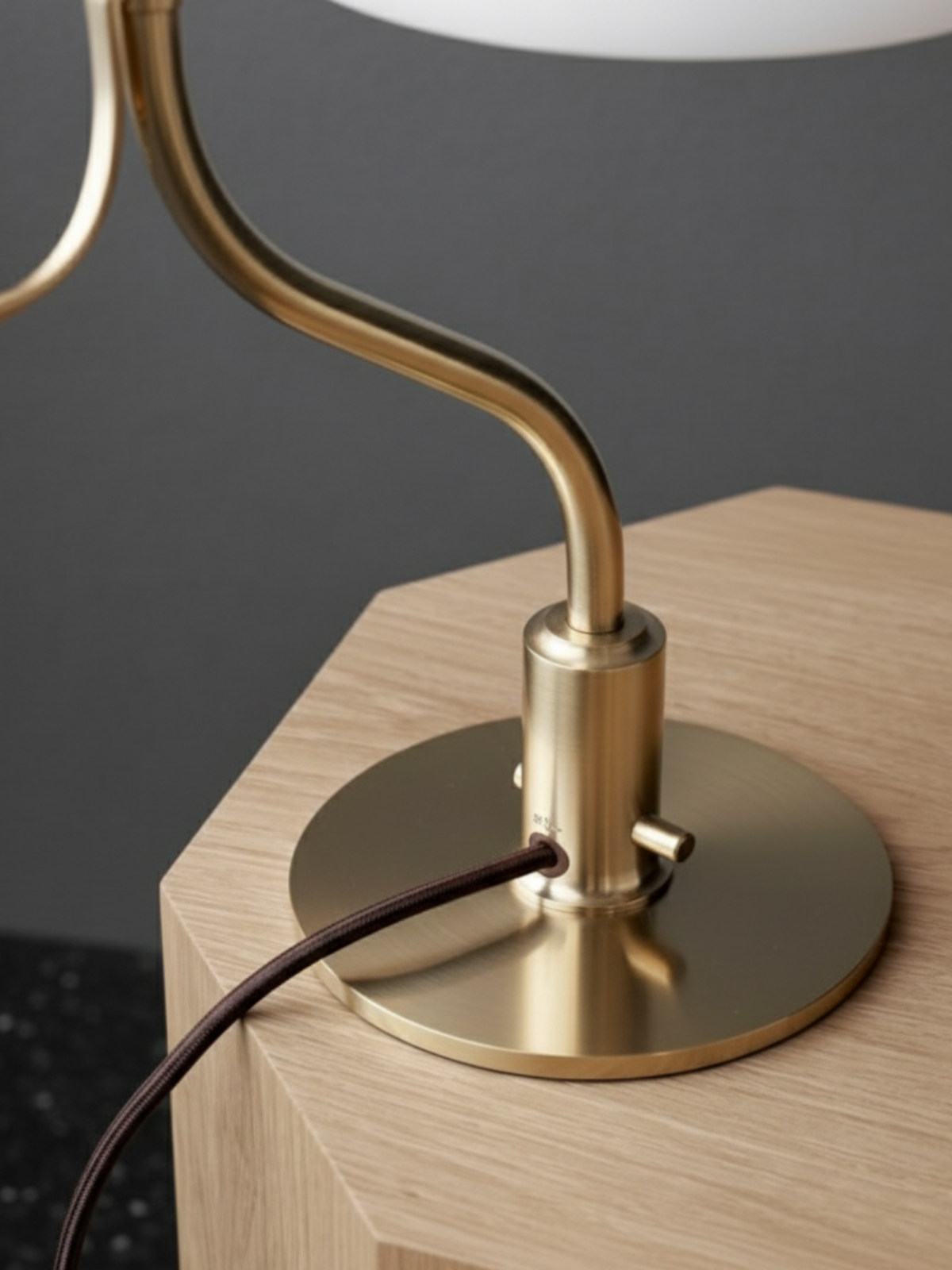 Scandinavian Question Mark Glass Table Lamp