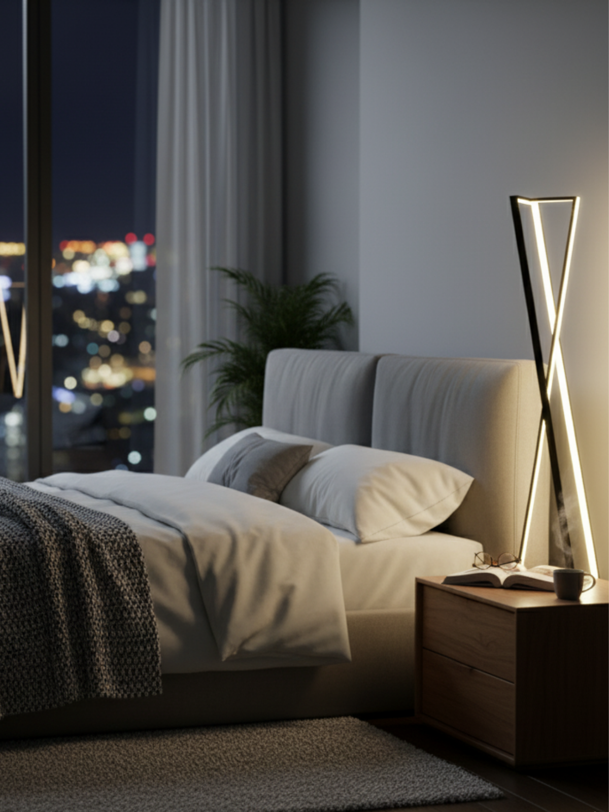 Geometric Vertical Bar Floor Lamp