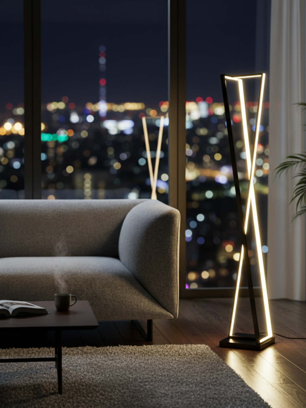 Geometric Vertical Bar Floor Lamp