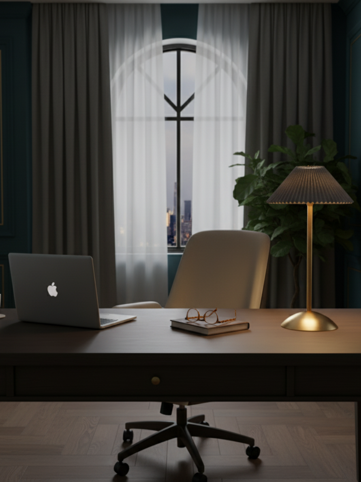 Soft Scandinavian Pleated Table Lamp