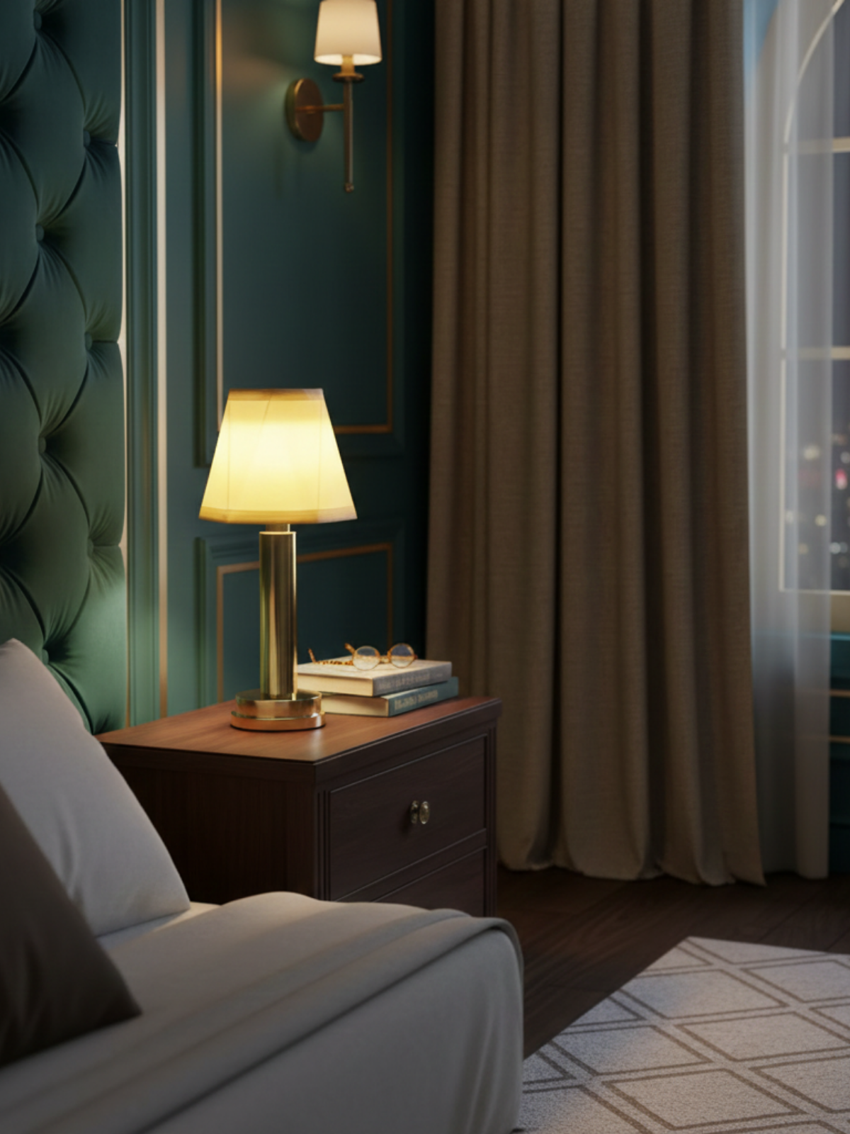 Cordless Brass Accent Table Lamp