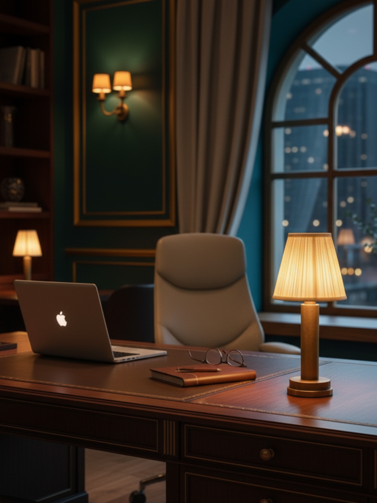 Cordless Brass Accent Table Lamp