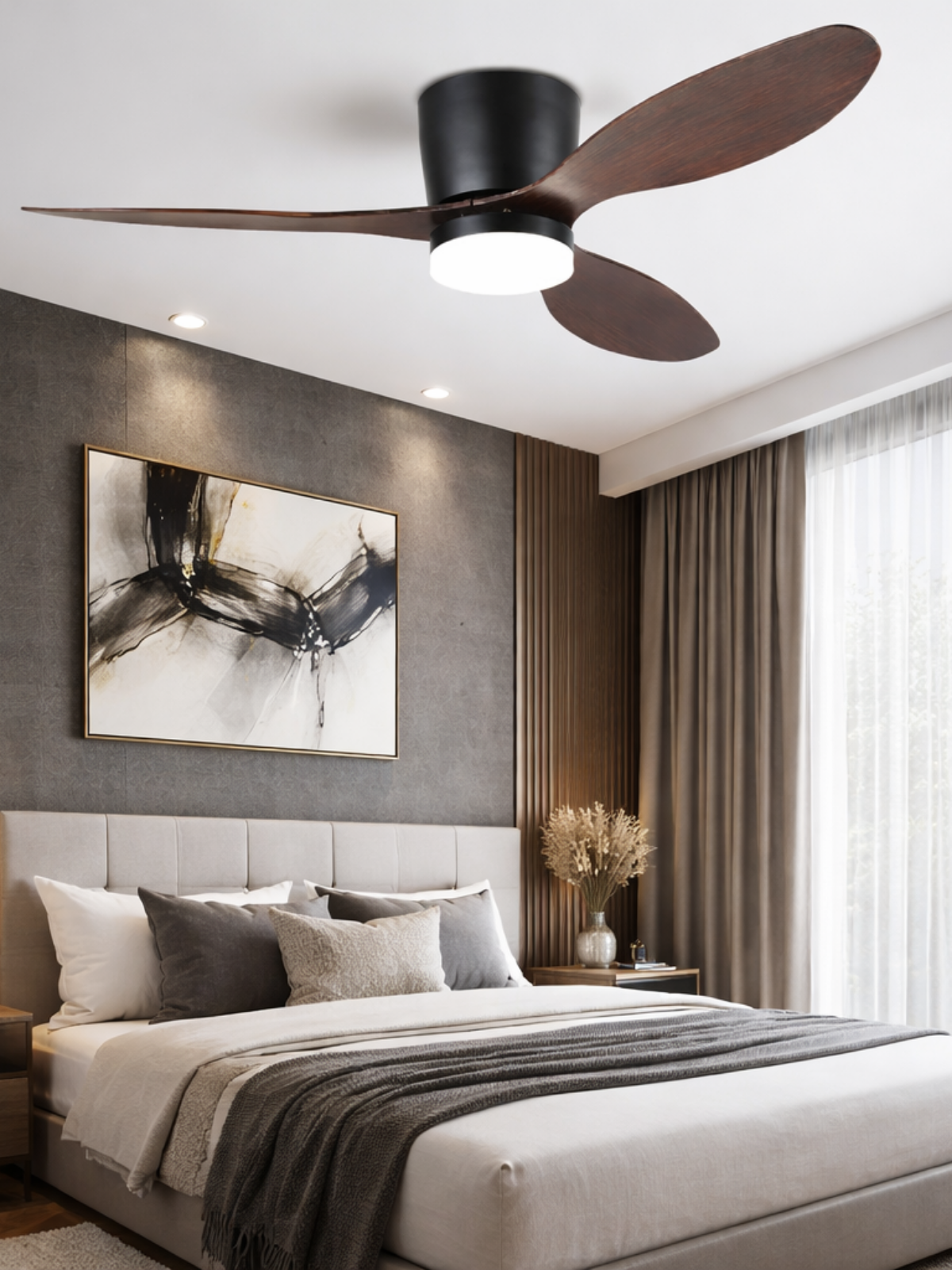 Geloe Wooden Ceiling Fan Light