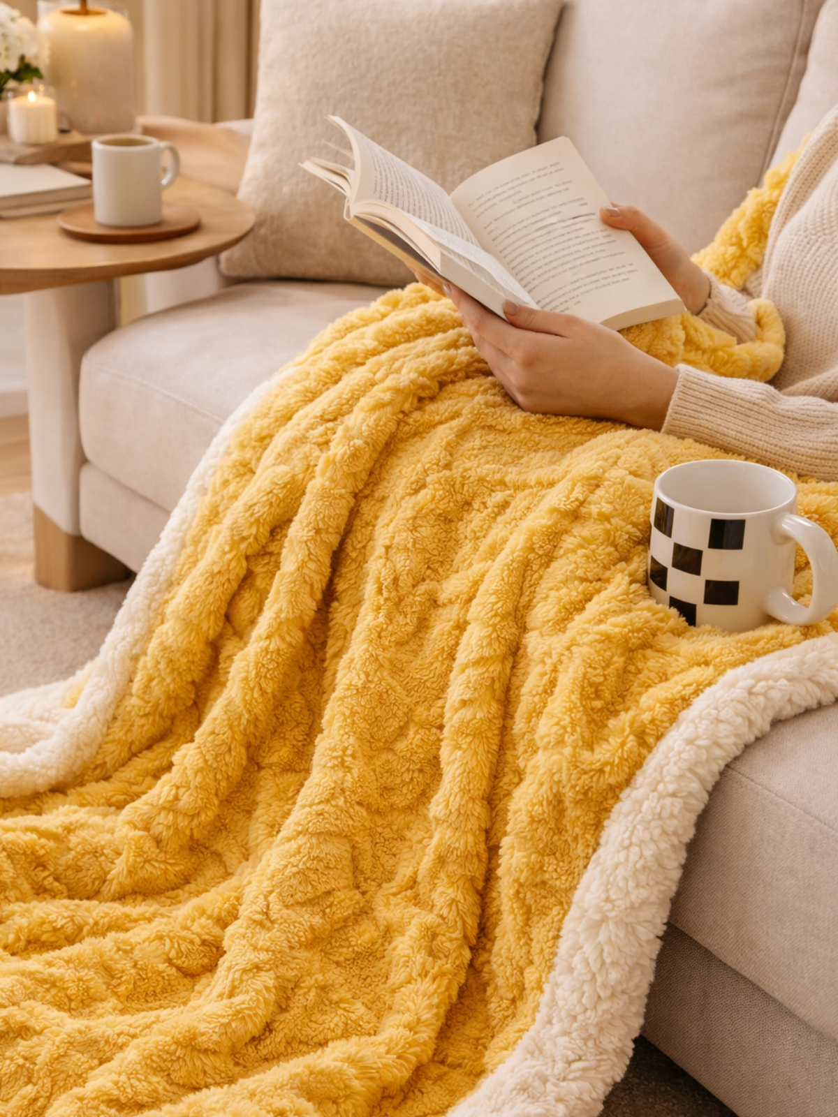ThermaLuxe Lambswool Blanket – Soft Heavyweight Warmth for Winter