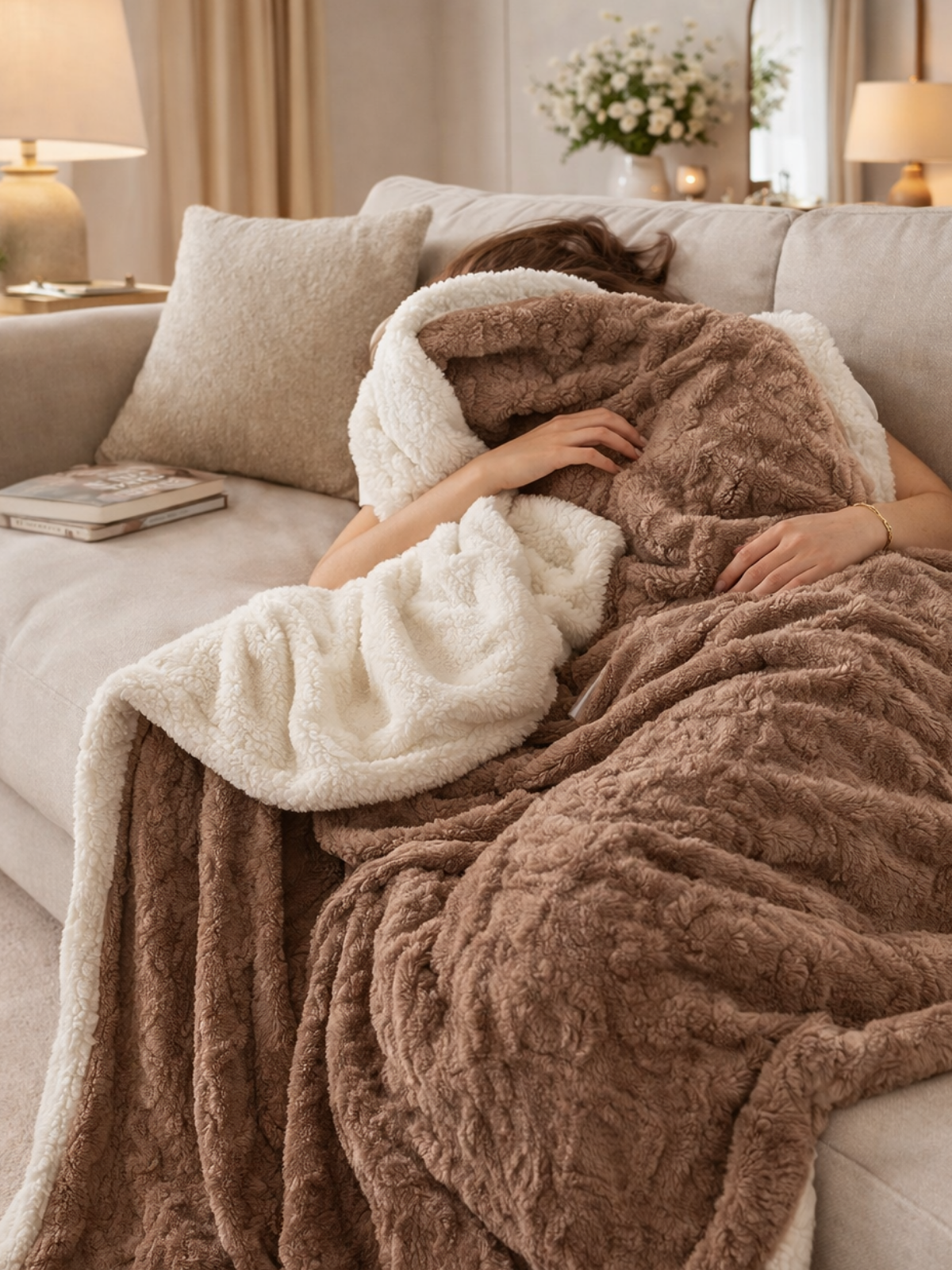 ThermaLuxe Lambswool Blanket – Soft Heavyweight Warmth for Winter