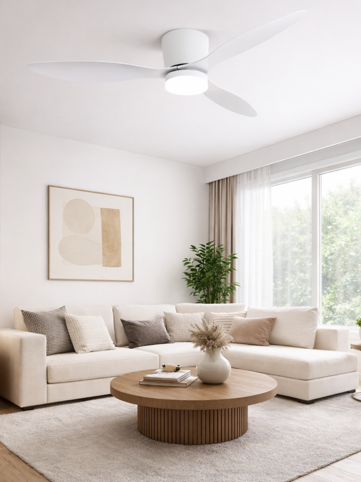 Geloe Wooden Ceiling Fan Light