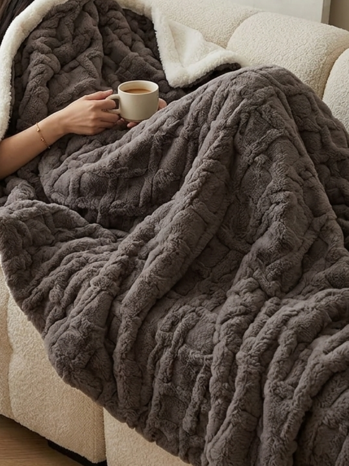 ThermaLuxe Lambswool Blanket – Soft Heavyweight Warmth for Winter