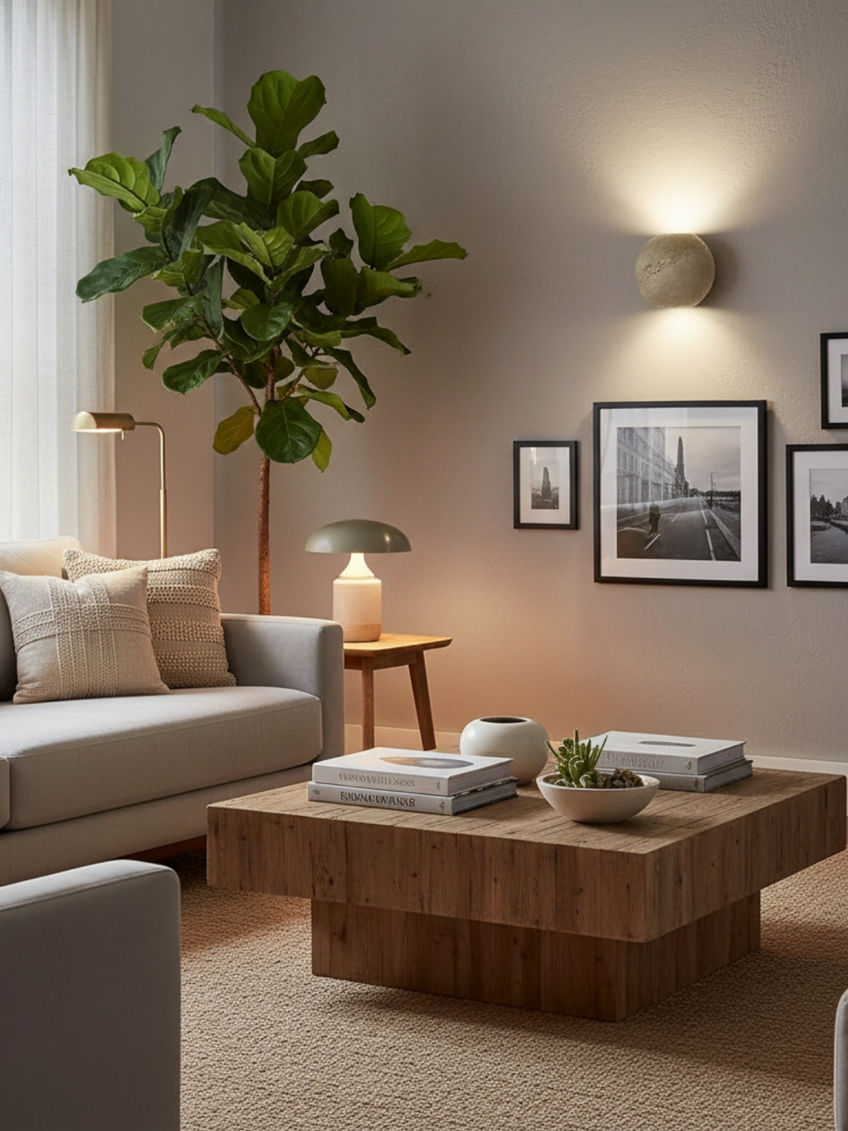 Natural Limestone Wall Lamp