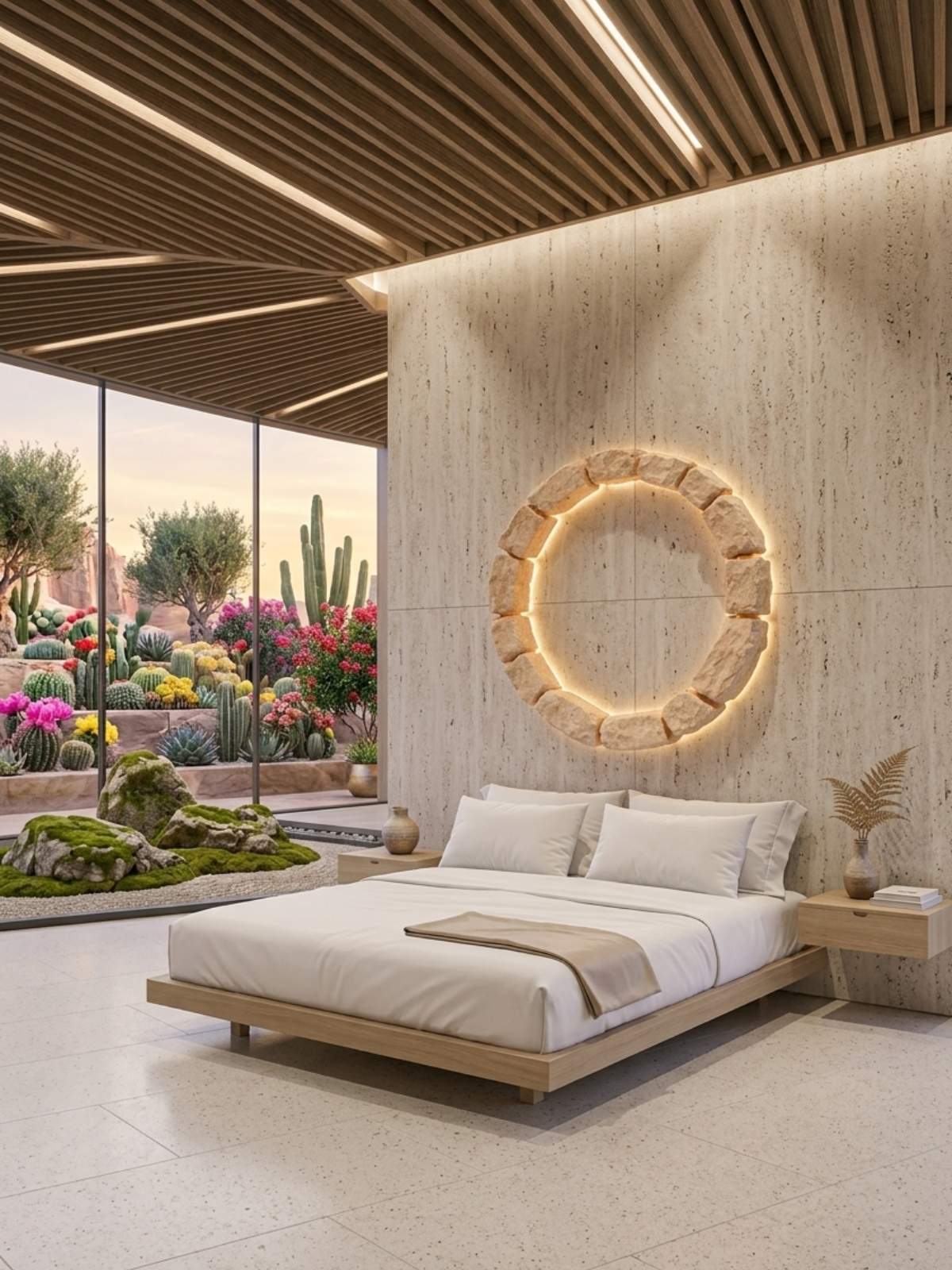 Floating Stone Halo Light – Sculptural Luxury Wall Lamp