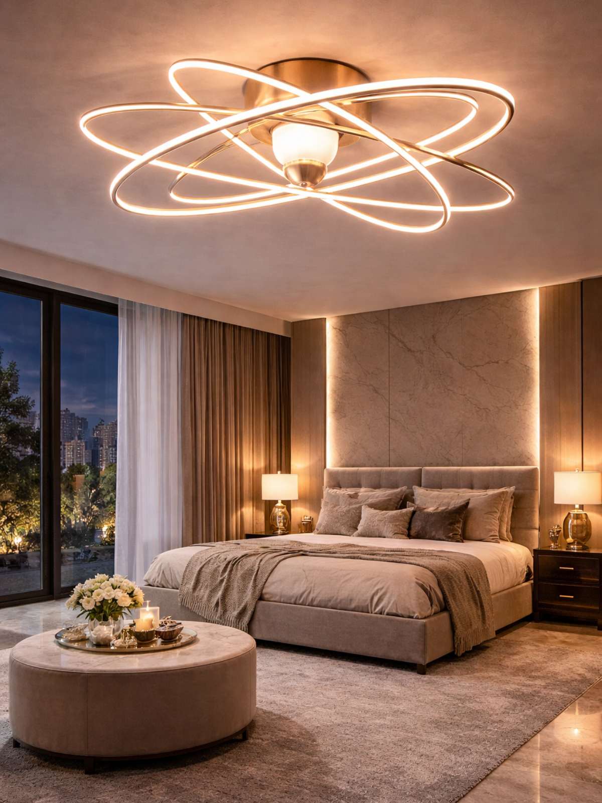 Orbit Ring Ceiling Light – Modern Rotating Halo Fixture