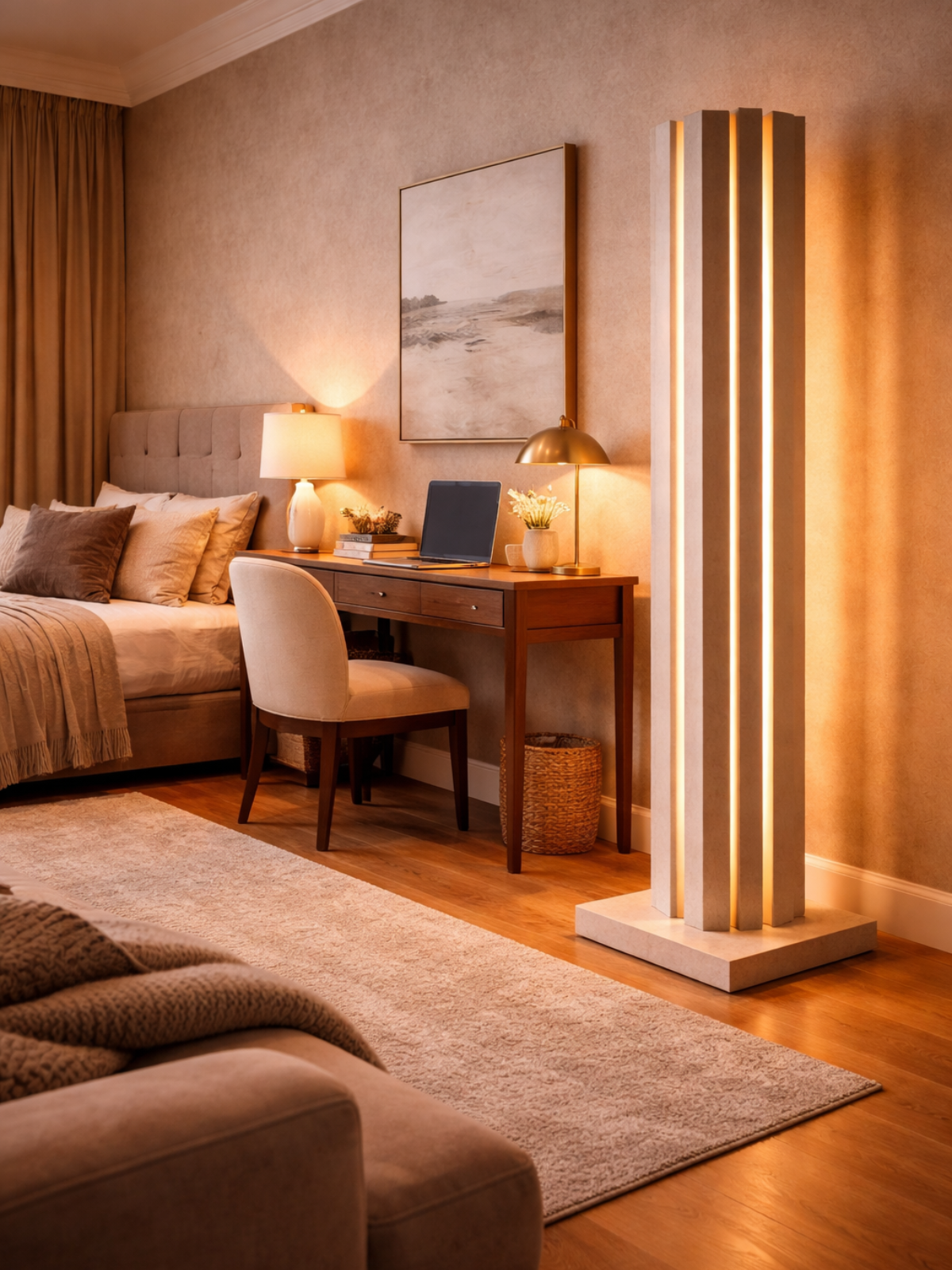 Split Column Light – Architectural Glow Floor Lamp
