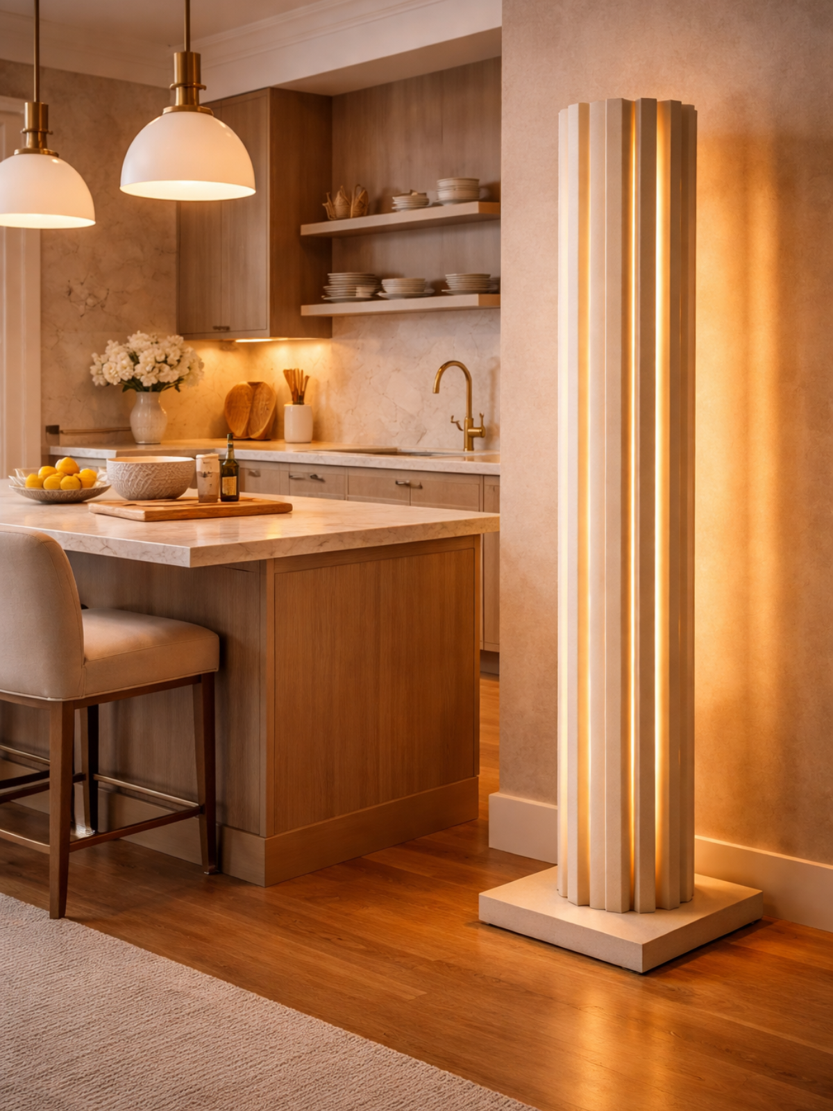 Split Column Light – Architectural Glow Floor Lamp