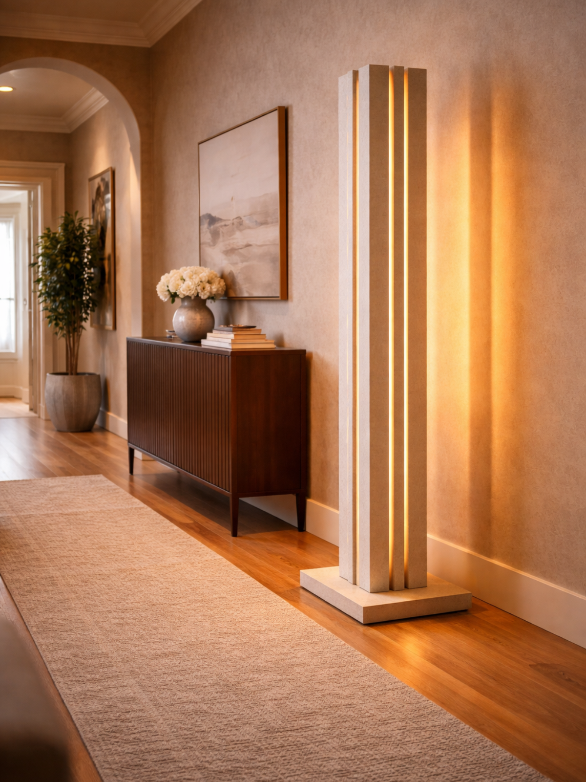 Split Column Light – Architectural Glow Floor Lamp