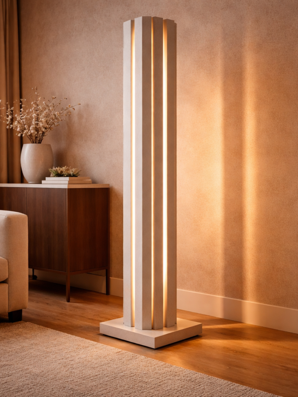 Split Column Light – Architectural Glow Floor Lamp
