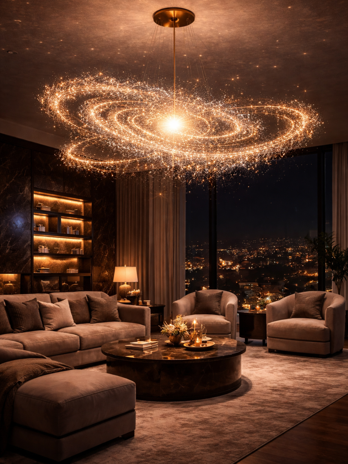 Celestial Galaxy Chandelier – Cosmic Luxury Statement Light