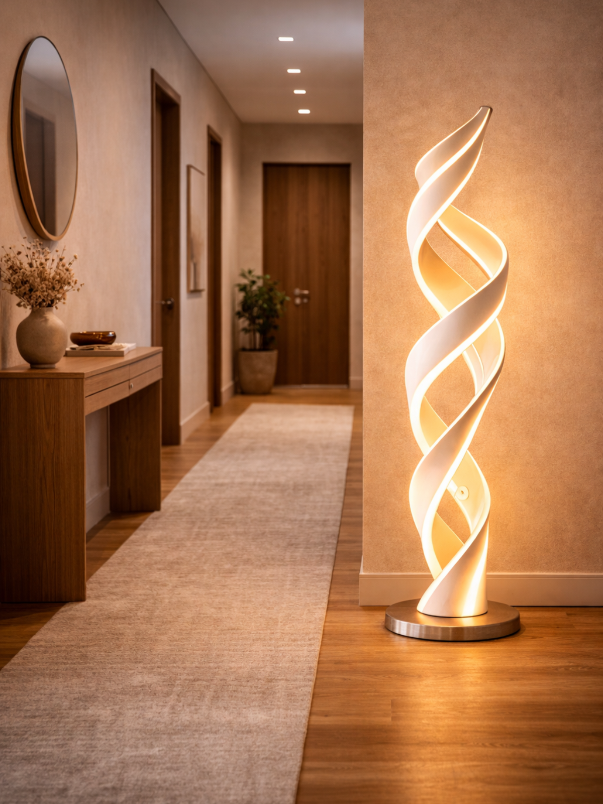 Light Tornado Floor Lamp – Sculptural Spiral Energy Light