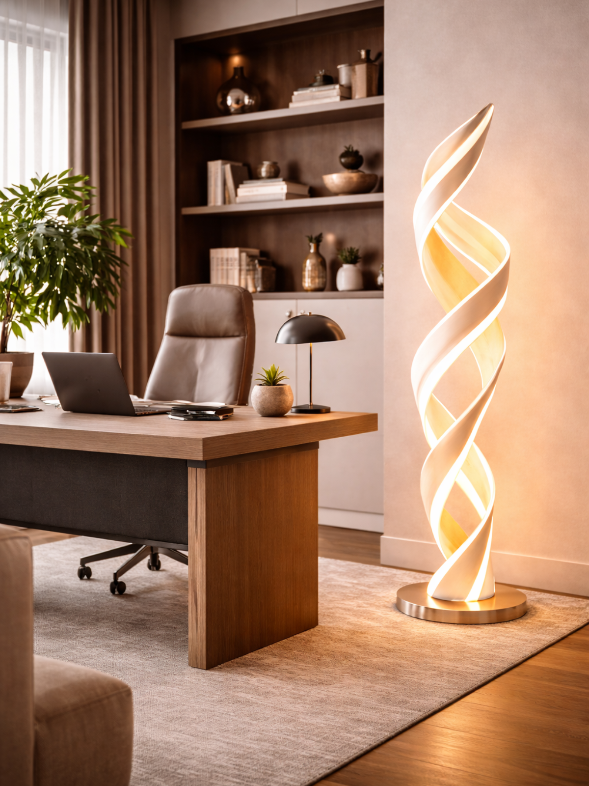 Light Tornado Floor Lamp – Sculptural Spiral Energy Light